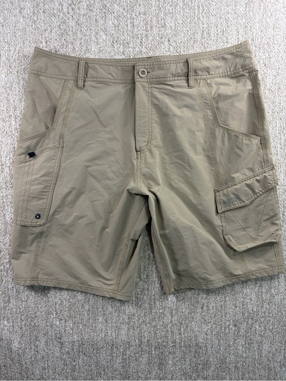AFTCO Khaki/Tan Multi-Pocket Cargo Shorts